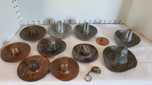 lot 1363 image: Metal collectable cowboy hats and sombreros