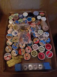 lot 1412 image: Sewing items. Thread and bobbins