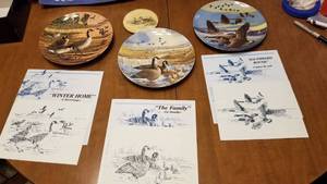 lot 1530 image: Dominion collector plates, Winter Home, The Family, Southward Bound all with certificates