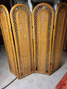 lot 2008 image: Four panel screen 64 tall, each panel is 16.5 wide
