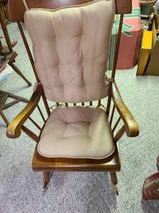 lot 2026 image: Tell City Chairs rocker with reversible cushion