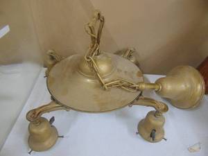 lot 1763 image: Vintage Hanging Light Fixture