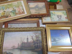 lot 1778 image: Assortment of Vintage PicturesArt
