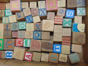 lot 1797 image: Wooden Childrens Blocks