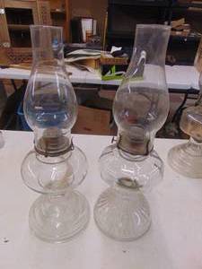 lot 1829 image: Pair of Oil Lamps