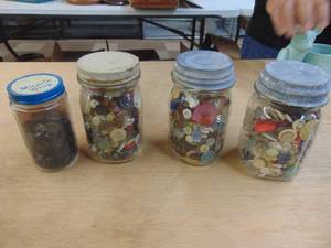 lot 1857 image: 4 Jars of Assorted Buttons