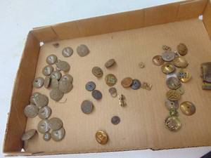 lot 1875 image: Military Buttons and Pins