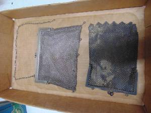 lot 1913 image: Metal BeadedMesh Purses