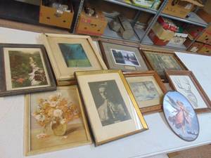 lot 1941 image: Assortment of Framed Pictures and Art