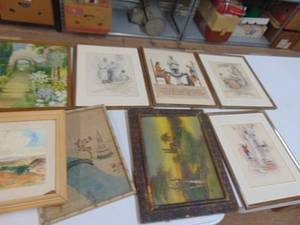 lot 1942 image: Assortment of Framed Pictures and Art