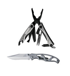 lot 24223 image: Gerber Dime - Multi-Tool and Ripstop II Clip Folding knife Set - Retail$33.99