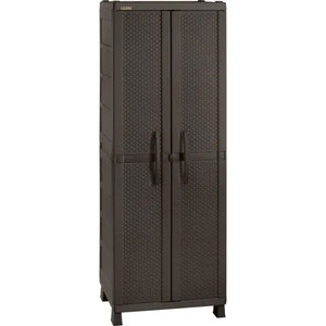 lot 24234 image: Rimax - Plastic Freestanding Garage Cabinet in Brown - Retail $291.97