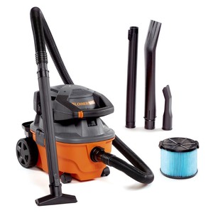 lot 24247 image: Ridgid  4-gal. WetDry Vacuum with Detachable Blower - Retail 123.00