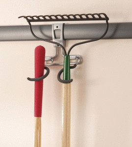lot 24248 image: Rubbermaid - FastTrack Garage Storage Wall Mounted Garage Dual Handle Hook - Retail $15.33