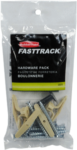 lot 24251 image: Rubbermaid - FastTrack� Garage Storage Rail Hardware Pack (4 packs) - Retail $11.92