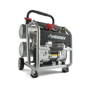 lot 24285 image: Husky - 4.5 Gal. Portable Electric-Powered Silent Air Compressor - Retail $239.00