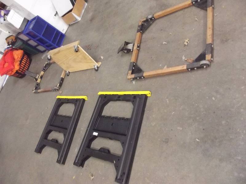 2 Delta Table Saw Dollies & Wood Dolly & Saw Horses Tall T Sales
