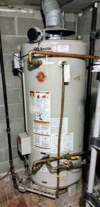 lot 122 image: AO Smith Model BTR-197 - 100 Gallon Gas Commercial Water Heater