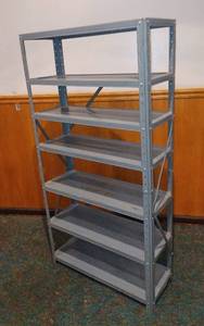 lot 125 image: 7 Tier Metal Shelf - 30 W x 12 D x 58 H)