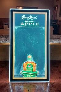 lot 138 image: Crown Royal Regal Apple Illuminated Dry Erase Board - 31 x 17