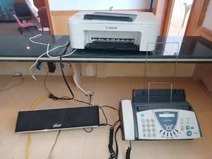lot 159 image: Electronics - Brother Fax, Cannon Printer & Speaker ()
