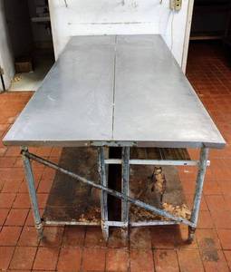 lot 230 image: Steel Table - 8 ft Long x 4 ft Wide x 35 Tall