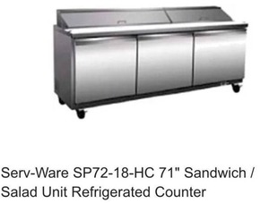 lot 3960 image: Serv-Ware 71 Salad unit refrigerated counter