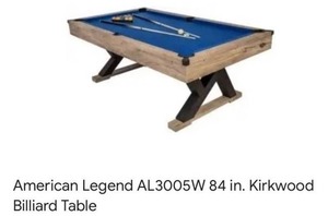 lot 3969 image: Kirkwood Billiard Table - Retails $899