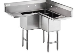 lot 3979 image: Three compartment sink