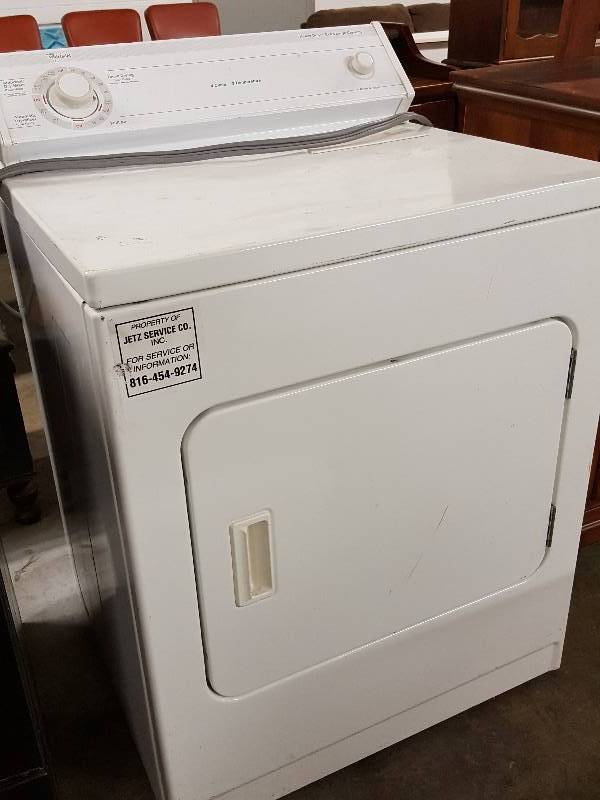 lot 1020 image: Whirlpool 4 cycle 3 temperature electric dryer ready for your laundry