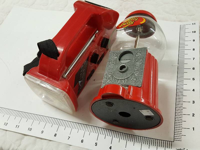 lot 1154 image: Bundled a couple of pieces that are not related but hoping will bring the $10 first bid.  Jelly Belly gum ball machine