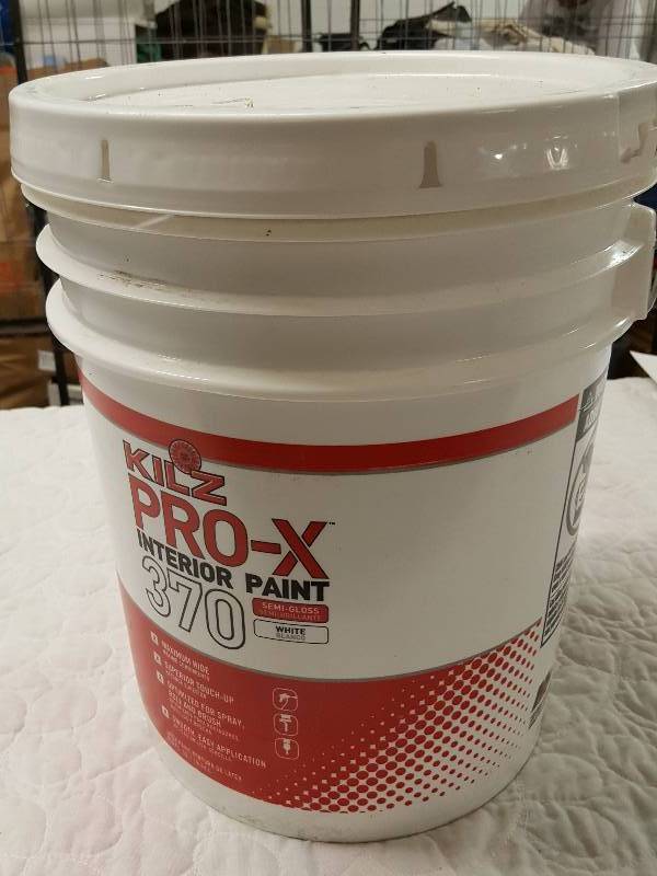 lot 1171 image: New 5 gallon bucket KILZ PRO-X 370 INTERIOR SEMI-GLOSS from Home Depot
