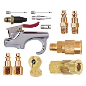lot 24315 image: Husky Air Compressor Accessory Fitting Coupler Test Equipment Kit 13 Pcs Brass -Retail $32.17