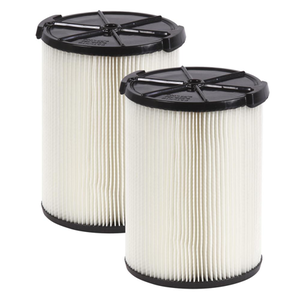 lot 24321 image: 1-Layer Standard Pleated Paper Filter for Most 5 Gal. and Larger RIDGID WetDry