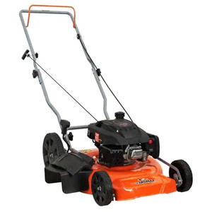 lot 24331 image: Read Description YARDMAX 21 in. 170cc 2-in-1 Gas Walk Behind Push Lawn Mower with High Rear Wheels Retail $241.39