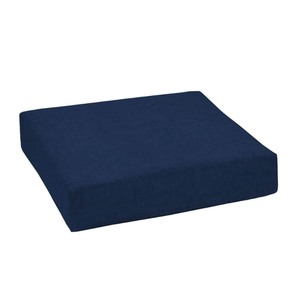 lot 24341 image: Arden Selections 24 x 24 Sapphire Blue Solid Print Square Deep-Seat Outdoor Seating Cushion Retail $134.97