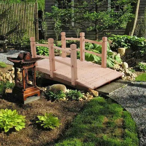 lot 24342 image: 5 ft. Wooden Arch Anticorrosive Carbonization Landscape Bridge Retail $118.99