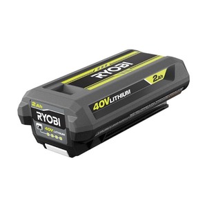 lot 24381 image: Ryobi 1003-966-407 40 Volt 2.0 Ah Lithium-Ion Slide Battery with On-Board LED Fueal Gague Retail $79.99