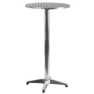lot 50930 image: Flash Furniture 23.25 Round Aluminum Indoor-Outdoor Bar Height Table with Flip-Up Table