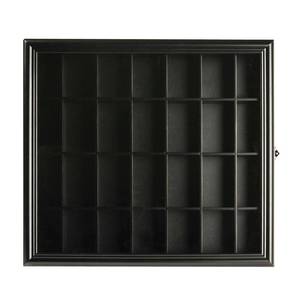 lot 50934 image: Gallery Solutions 18x16 Shot Glass Display Case with Hinged Front, Black