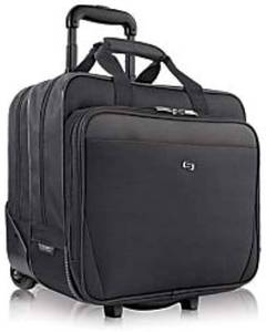 lot 50964 image: Solo New York Empire Rolling Laptop Bag. Rolling Briefcase for Women and Men. Fits Up to 17.3 Inch Laptop - Black, (CLS910-4)