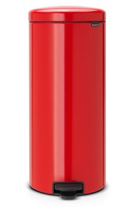 lot 50985 image: Brabantia Newicon Step Can 8-Gallon Trash Can in Passion Red at Nordstrom