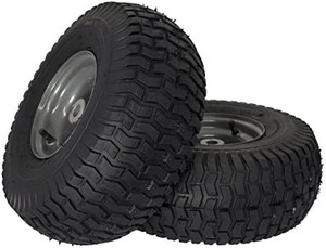 lot 51462 image: MARASTAR 21446-2PK 15x6.00-6 Front Tire Assembly Replacement-Craftsman Mower, Pack of 2