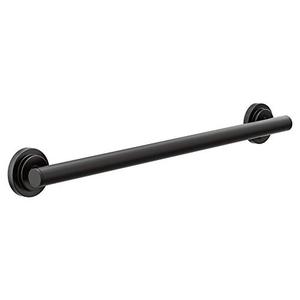 lot 51466 image: Moen YG0724BL Iso 24-Inch Designer Grab Bar, Matte Black