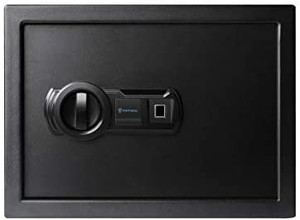 lot 51511 image: Amazonbasics 25fic Heavy Duty Carbon Steel Biometric Fingerprint Home Safe