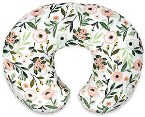 lot 51897 image: Boppy Nursing Pillow and Positioner��Original  Pink Garden Flowers  Breastfeeding, Bottle Feeding, Baby Support  with Removable Cotton Blend Cover  Awake-Time Support , 20x16x5.5 Inch (Pack of 1)