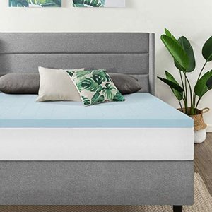 lot 51904 image: Best Price Mattress Twin XL Mattress Topper - 1.5 Inch Gel Memory Foam Bed Topper with Cooling Mattress Pad, Twin Extra Long Size