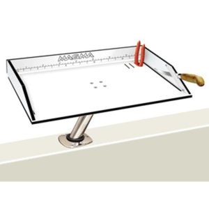 lot 51913 image: 20 White and Black Bait Mate Table with Levelock Moun( factory sealed new)t