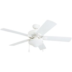 lot 51921 image: Honeywell Belmar 52 White IndoorOutdoor LED Ceiling Fan
