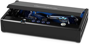 lot 52355 image: SentrySafe QAP2BLX Biometric Gun Safe with Interior Light, 2-Gun Capacity